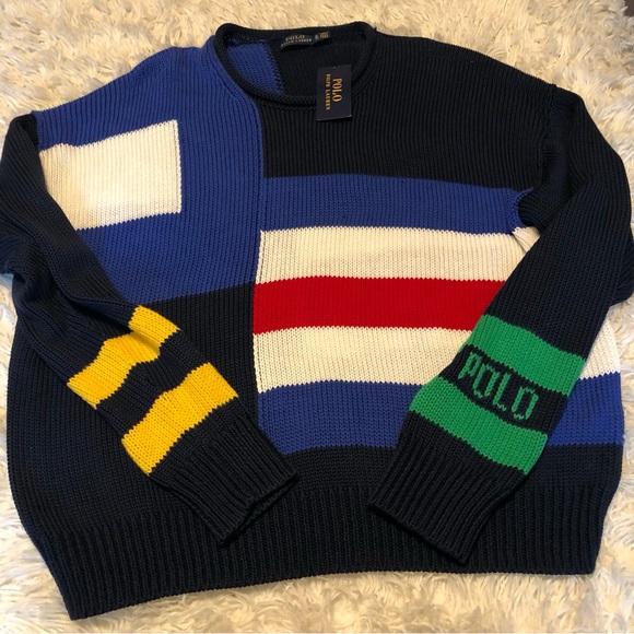 Polo Ralph Lauren Sailboat-Flag Cotton Sweater Limited Edition Size XL - Picture 6 of 7